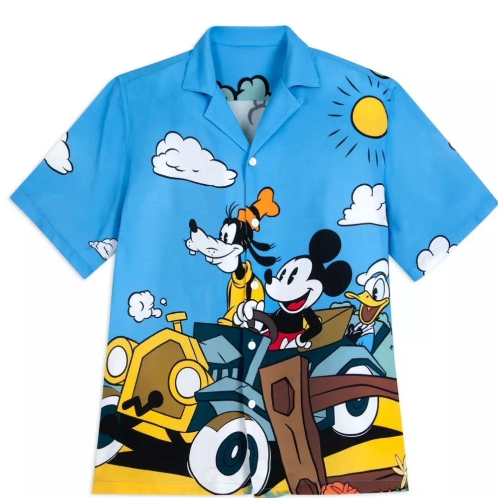 NWT Limited Edition Mickey Mouse and Friends Woven Shirt for Adults 3XL